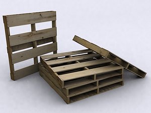 wood pallet 3d max
