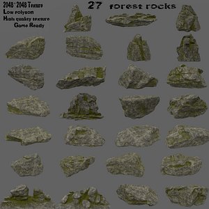 rock forest 3D model