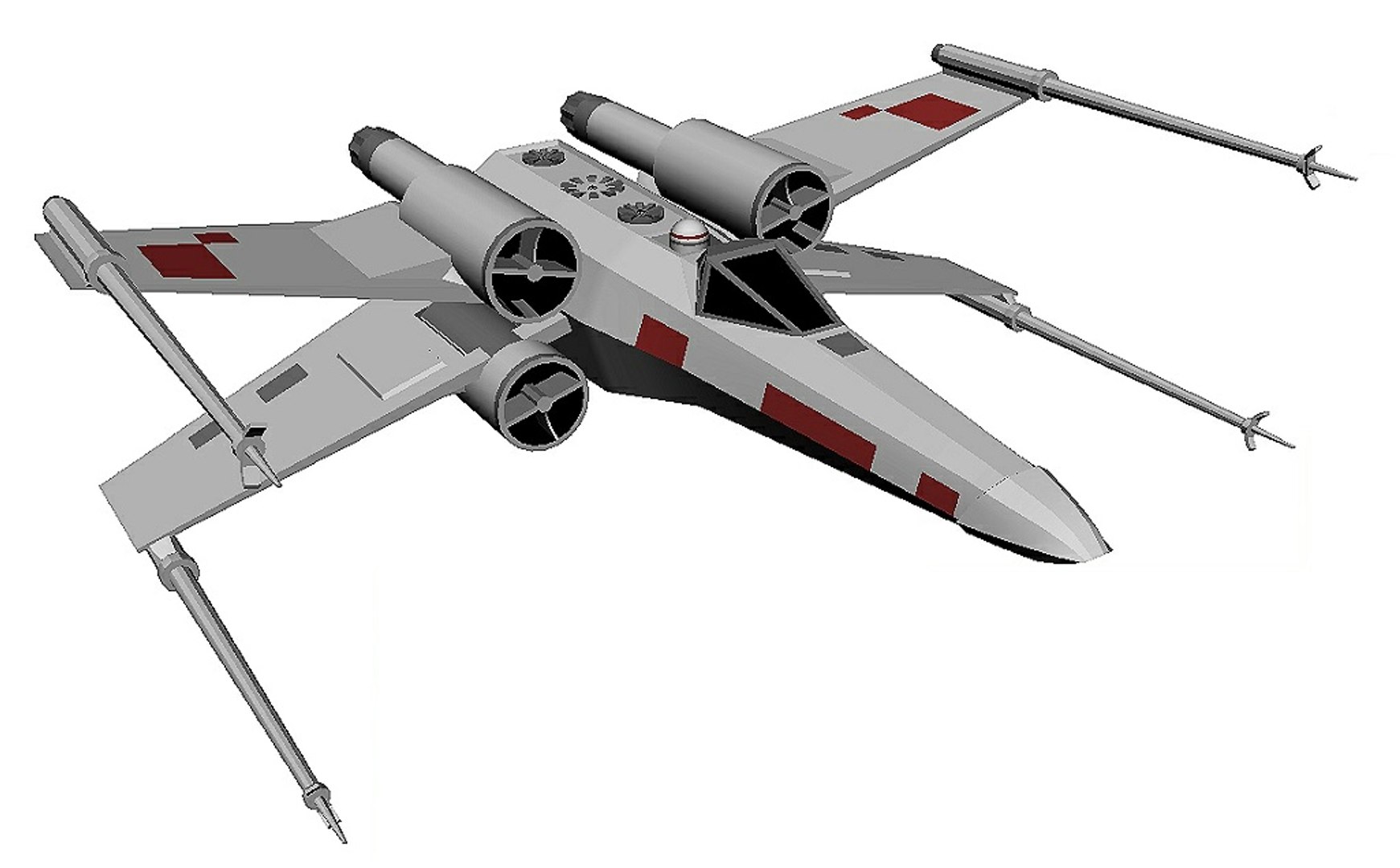 X-wing fighter space 3D model - TurboSquid 1259824