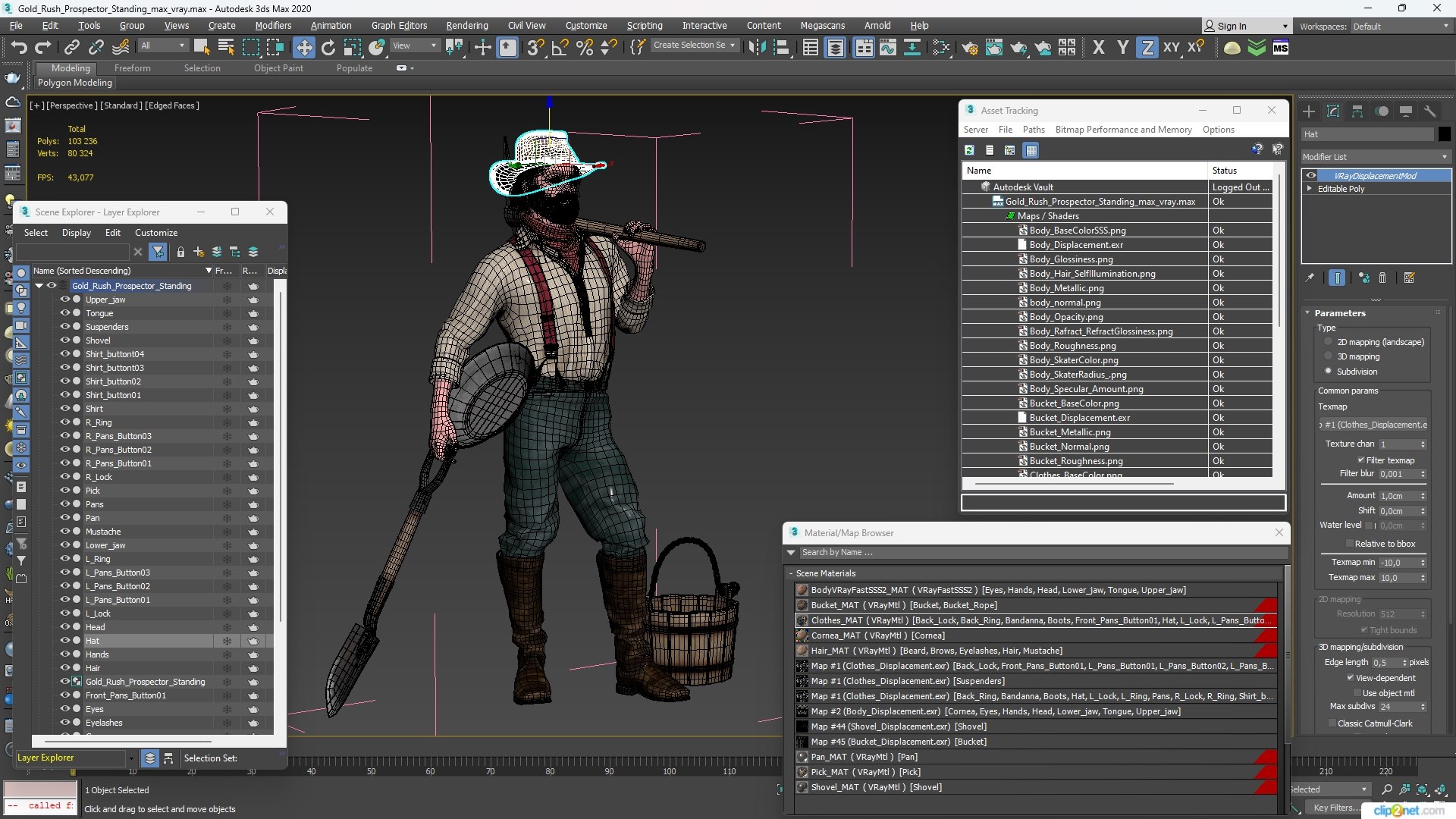 3D Model Gold Rush Prospector Standing - TurboSquid 2307249