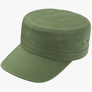 3D model Green Military Cap