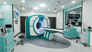 3D Medical Environments-Radiology-CT-Scan Room Scene