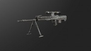 3D weapon rifle gun model