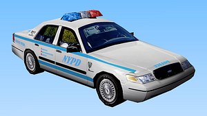 NYPD Car - Low Polygon
