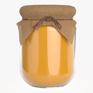 Honey jar with fabric