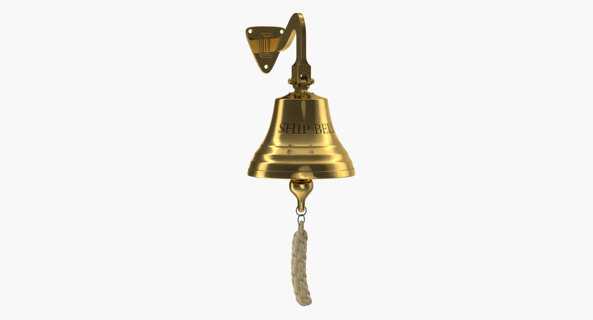Bronze Ship Bell 3D model preview