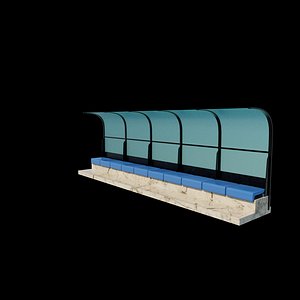 3D Soccer Bench 3D model