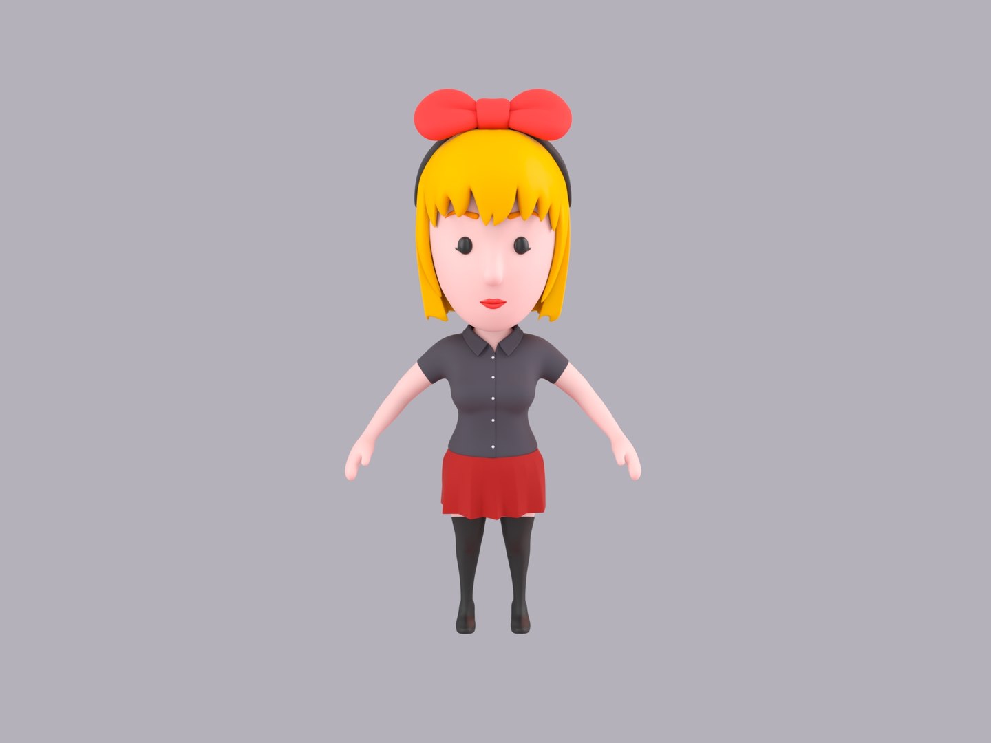 Cartoon Female Character Rigged 079 3D - TurboSquid 2383430