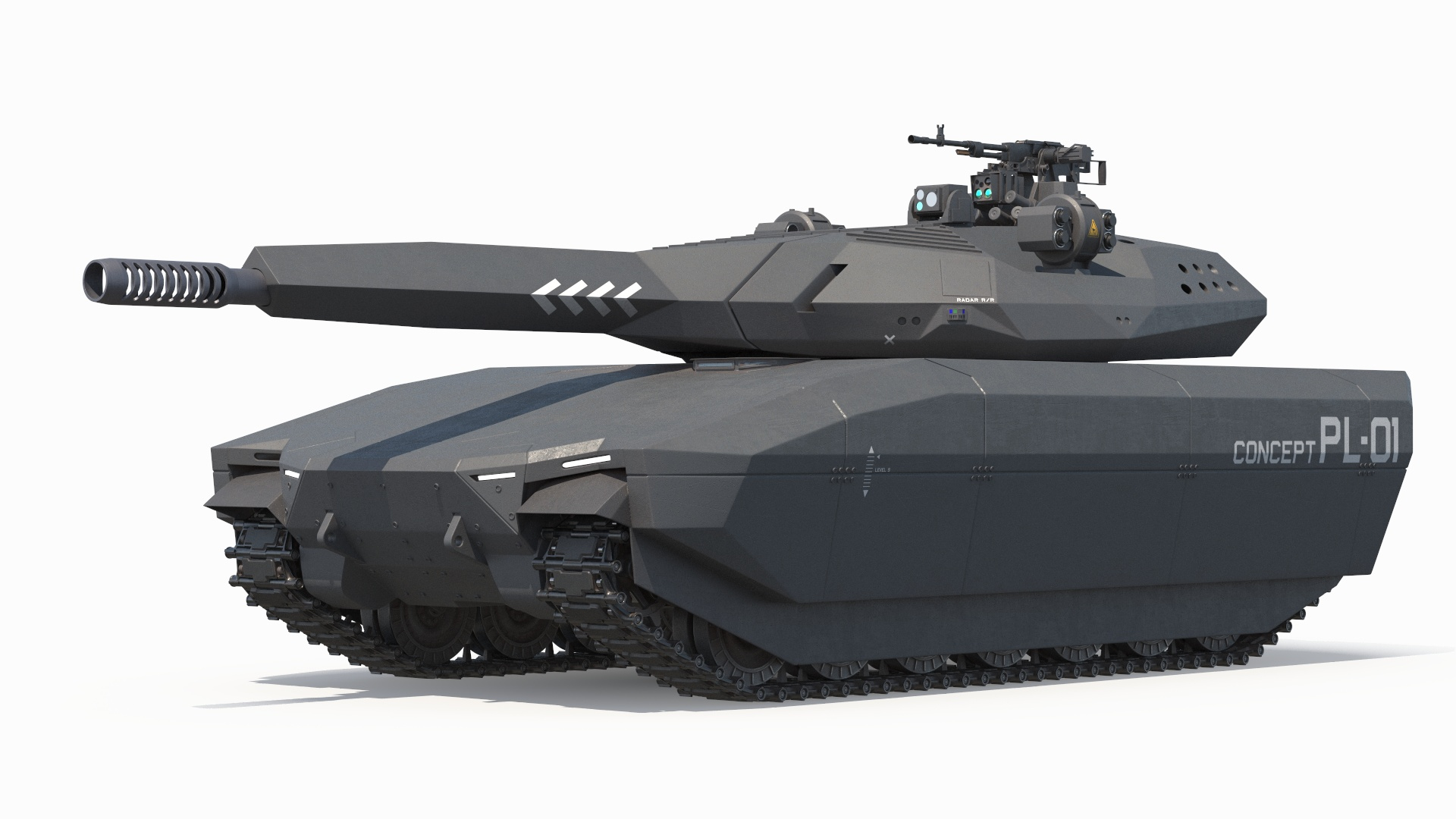 PL-01 Armored Stealth Combat Vehicle Rigged For Maya 3D Model ...