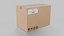 Cardboard Rectangular Deep Storage Box - Rigged and Fully Customizable 3D model