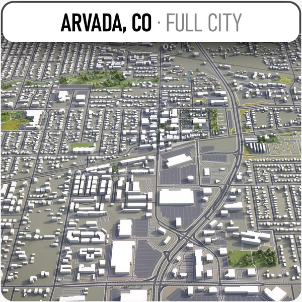 city arvada surrounding - 3D