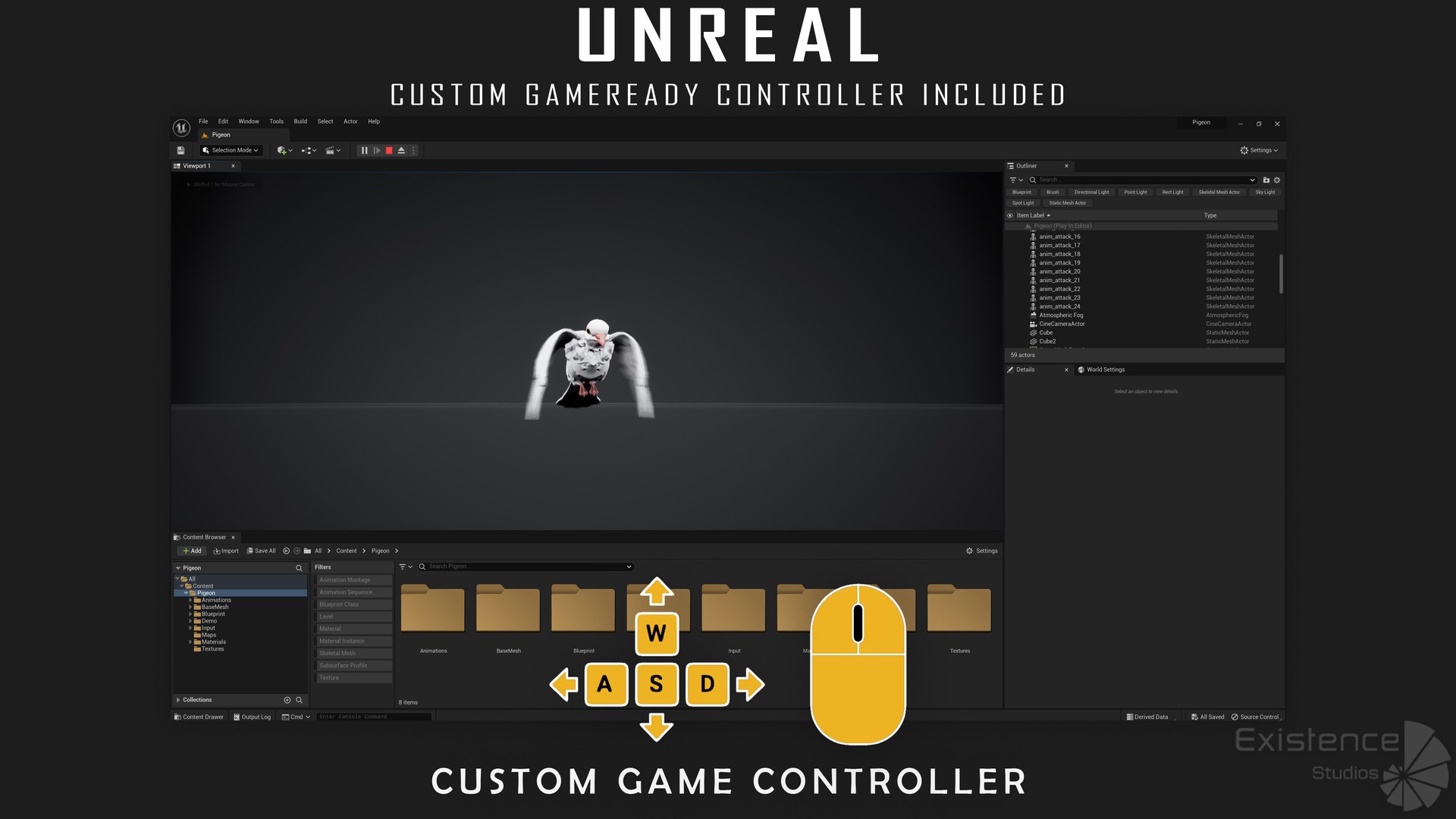 3D White Pigeon - Flying System - Bird Behavior model https://p.turbosquid.com/ts-thumb/KX/nFiIxw/i7/unreal_03/jpg/1761649613/1920x1080/fit_q87/88db9427e1772d1f6d60ee78aabf1f8fe4024e3f/unreal_03.jpg