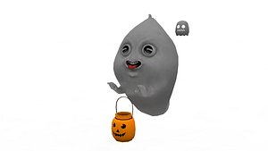 3D model Ghost cartoon