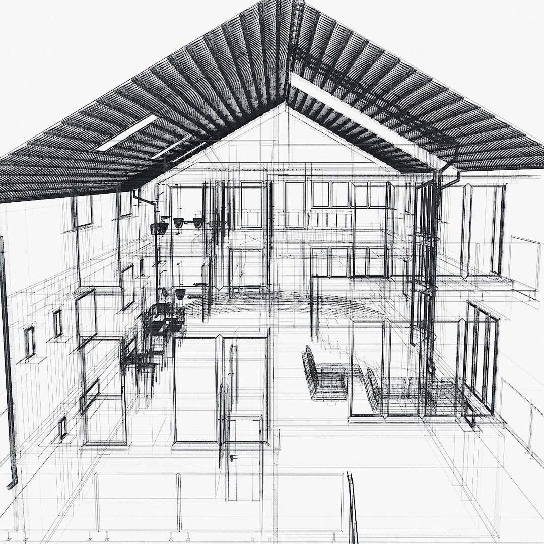 house garden interior 3d