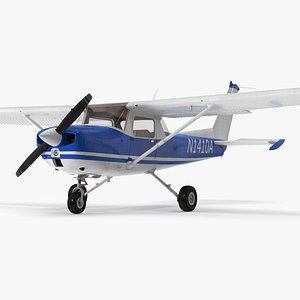 3D Single Engine Propeller Aircraft Cessna 150