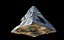 lowpoly Spaceship Pyramid sci fi