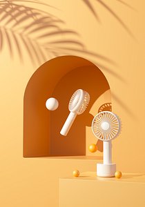 3D model Fan product modeling and rendering
