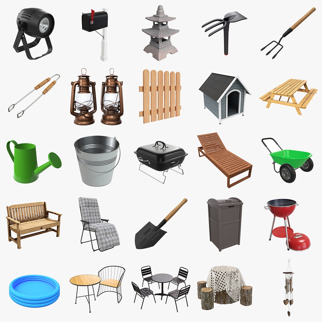 3D Private Garden And Backyard Space - TurboSquid 2204341