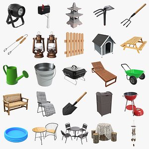 3D Private garden and backyard space