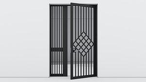 3D Aluminium door 235 model