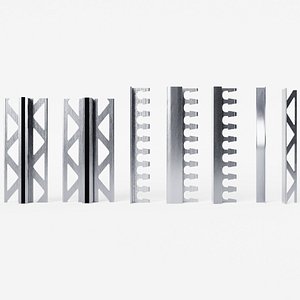 3D pbr set steel profiles