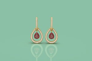 3D model Gold Bali Earring - 0021