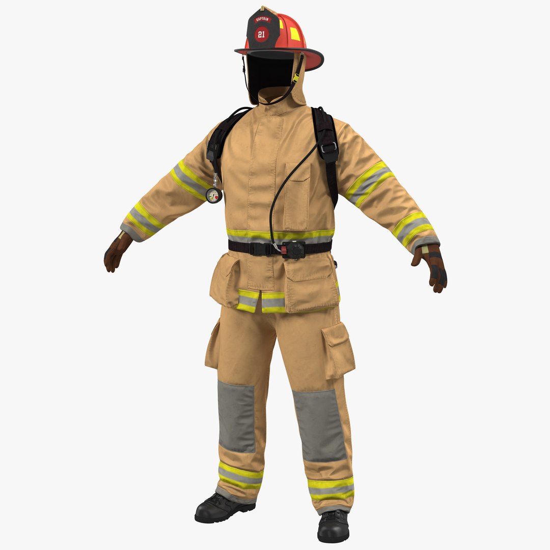 Firefighter Uniform 3D model preview