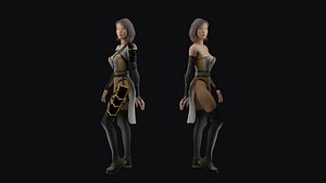 Asian Woman Character - Game Ready 3D model
