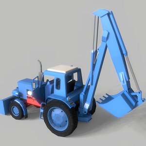 MTZ tractor 3D model