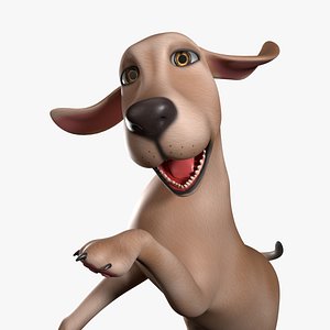 3D Cartoon Rigged Dog