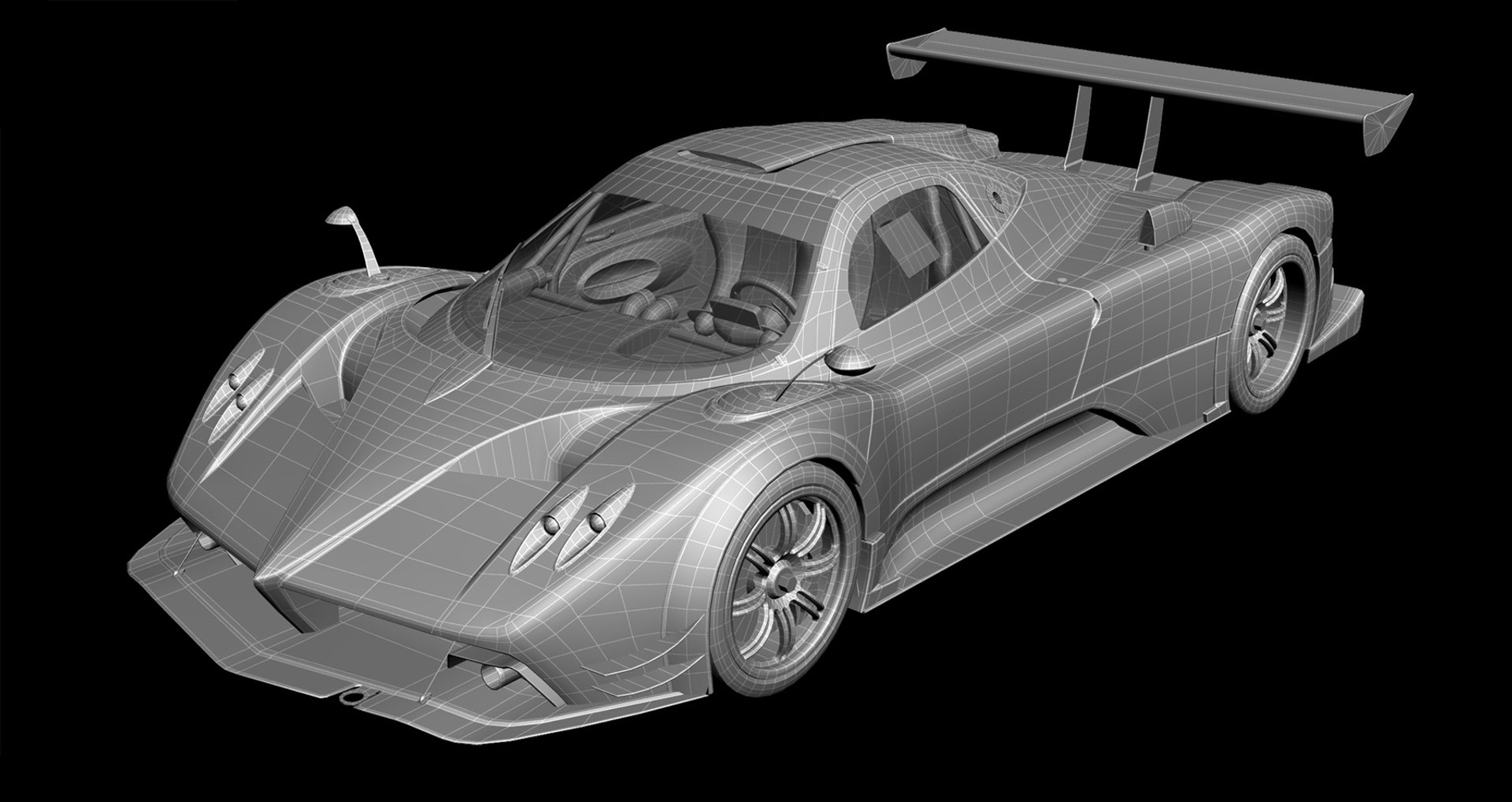 3d model pagani zonda r