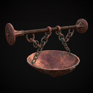 Hanging Copper Cauldron 3D model