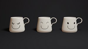 3D Cups Happy smile model