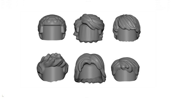 Lego Hair Pack A1 3D model - TurboSquid 1836404