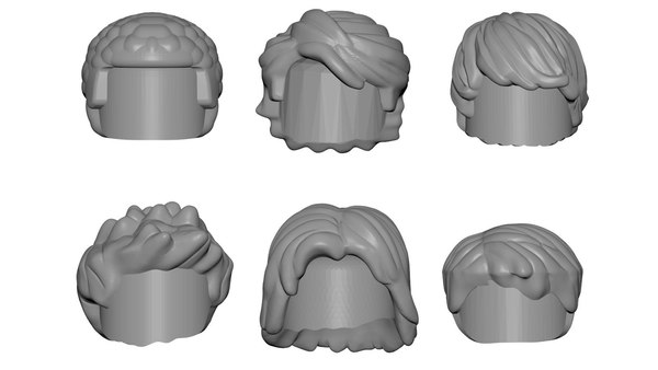 Lego Hair Pack A1 3D model - TurboSquid 1836404