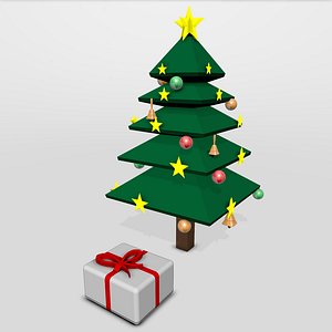 cartoon christmas Pine