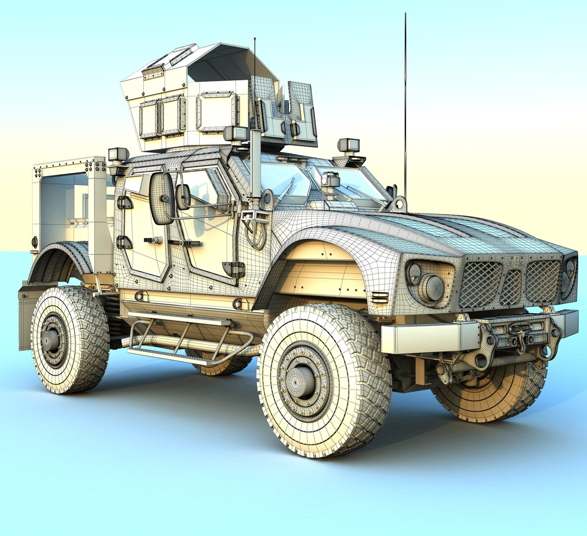 m-atv military vehicle 3d model