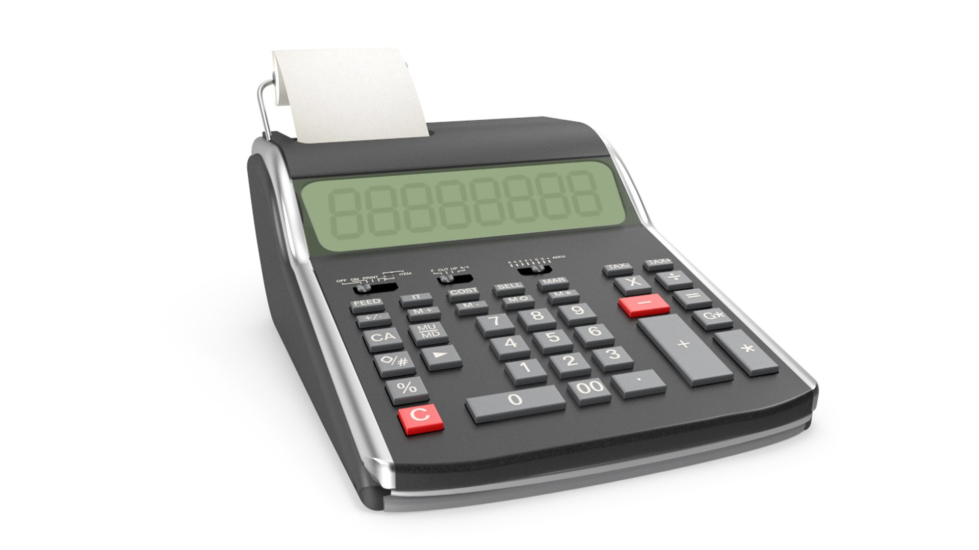 Printing Calculator 3D Model - TurboSquid 1892377