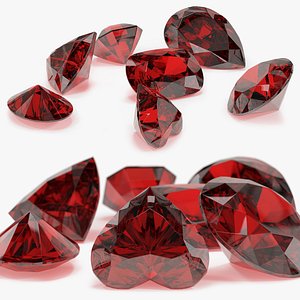 Faceted Ruby Crystals