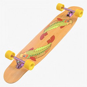 3D Longboard 02 c model