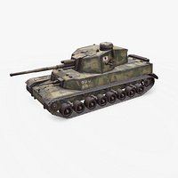 Type 5 Chi-Ri Japan Medium Tank Low-poly PBR