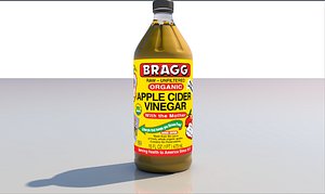 3D vinegar bottle glass