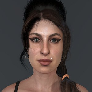 Amy Winehouse 3d model low-poly 3D model