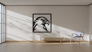Eagle Head Wall Art 3D model