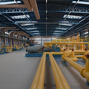Factory interior 3D model