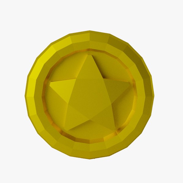 Star Coin Low-poly 3D model 3D model