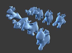 3D model christmas deer reindeer home