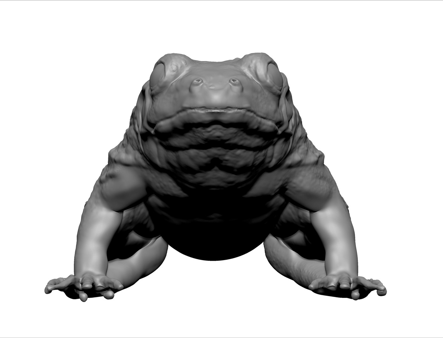 Frog Sculpture 3d Obj