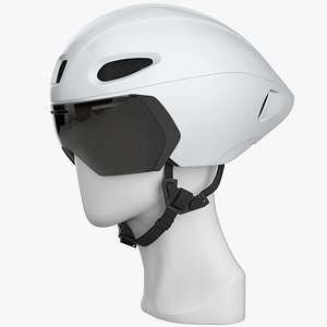 3D Bicycle Helmet on a Mannequin model
