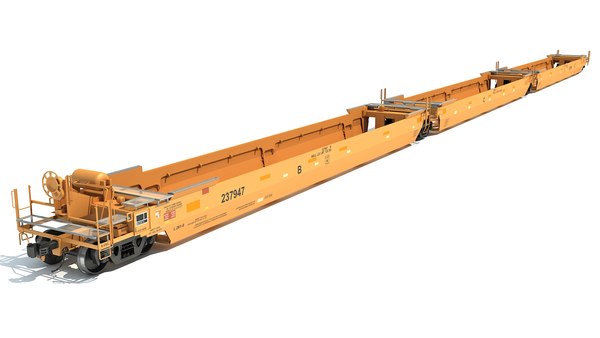 Railroad double stack car 3D model - TurboSquid 1615934